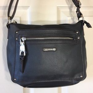 Dana Buchman black Vegan Leather Crossbody Bag